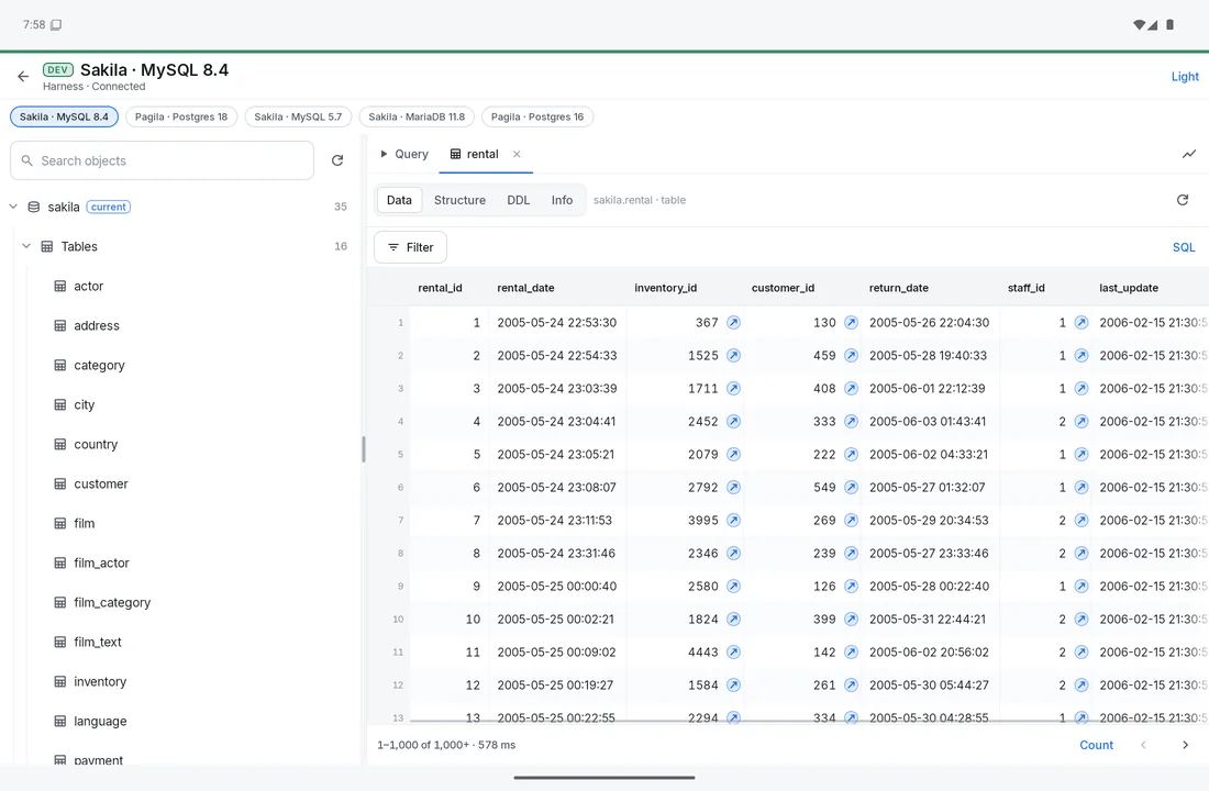 The data grid in the Light theme